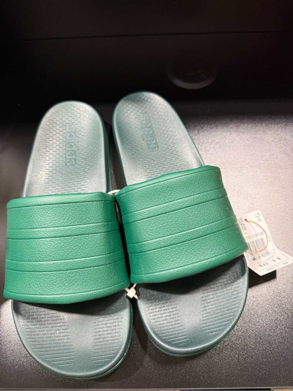 adidas Men’s Green Slide Sandals